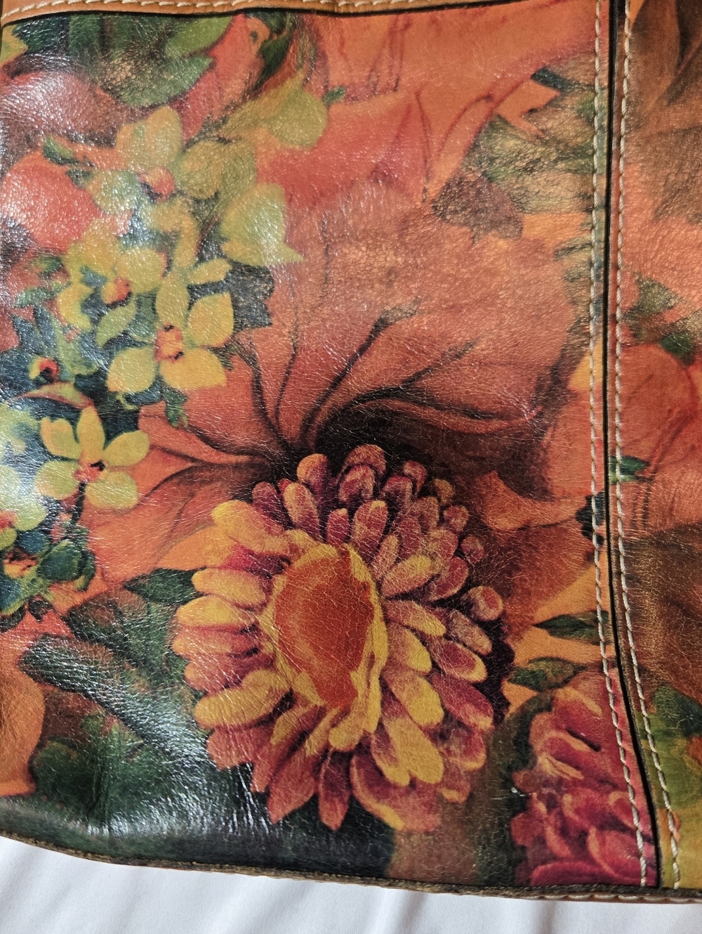 Patricia Nash Leather Floral Purse Excellemt Condition - Picture 3 of 16